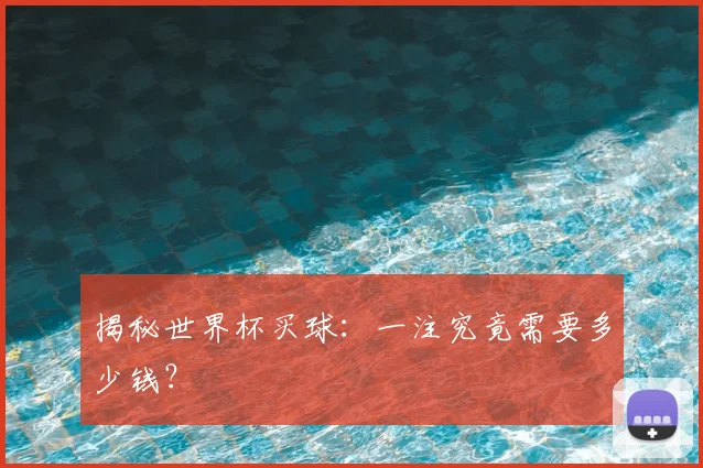 揭秘世界杯买球:一注究竟需要多少钱?